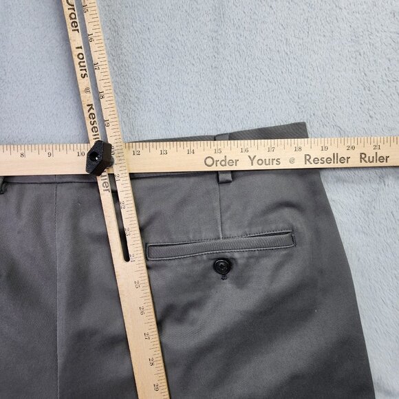 Brooks Brothers Pants Mens 37 x 30 Gray Advantage Eilliot Pleated Cotton Office - Picture 9 of 11
